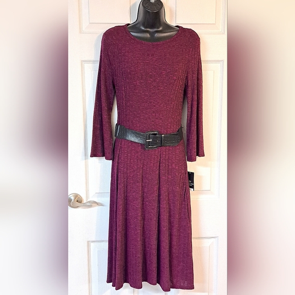 Ronni Nicole NWT Dark Red Pullover Dress - Picture 1 of 8
